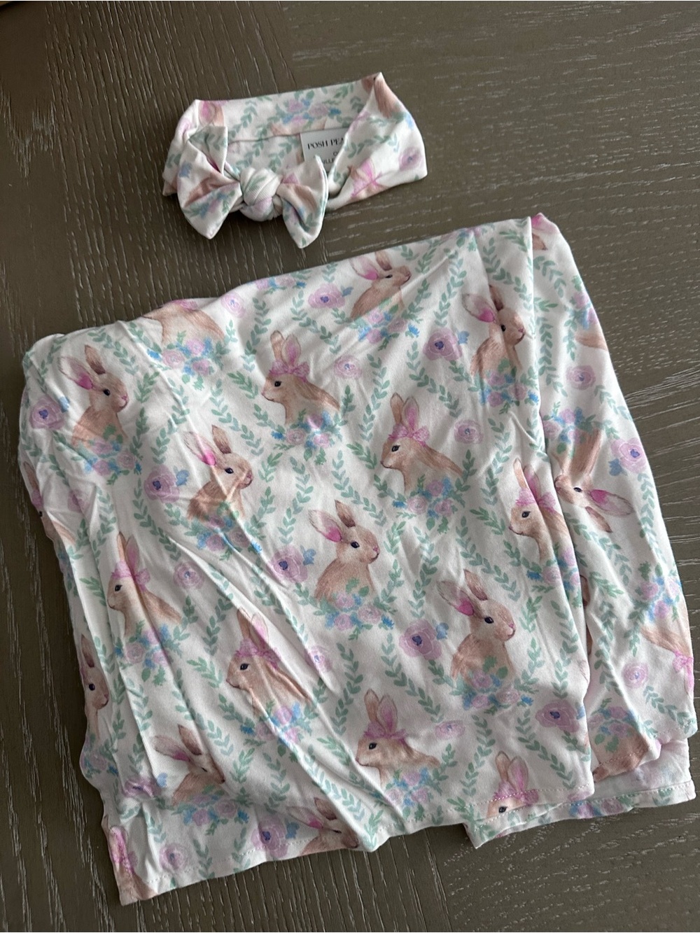 Posh Peanut - headband & swaddle blanket /NWOT